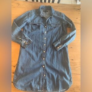 Banana Republic Denim Shirt Dress Button‎ Down Women’s Blue Preloved